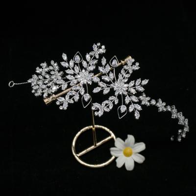 China New Noble Elegant Elegant Fashionable Full Zircon Wedding Headband Women Headpiece for sale