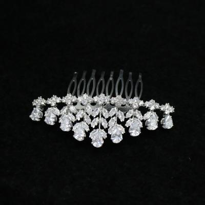 China GS0159 Popular High Quality Charm CZ Zirconia Wedding Hair Accessories Women Hair Comb for sale