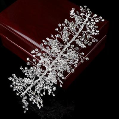 China SG0422 Fashion Leaf Fancy Hair Accessories Elegant High Quality Rhinestone Headbands For Women for sale