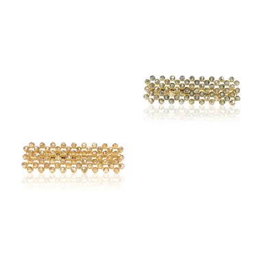 China Latest popular simple elegant trendy fashion rhinestone rectangulary hair clip for woman for sale