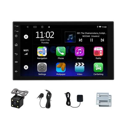 China 7 2 Inch 2+32 Din System Touch Screen GPS Automotive Wifi FM Navigation Reversing Camera System Subwoofer Car Audio for sale