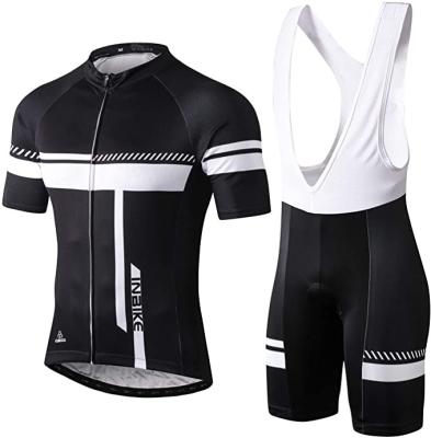 China OEM Manufacturer Black Pro Team Bicycle Bike Men Wear Breathable Bib Shorts Set Custom Cycling Clothing Tank Top for sale