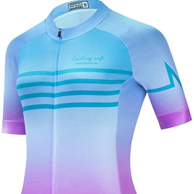 China New Breathable Custom Quick Dry Bike Cycle Clothes Short Sleeve Cycling Wear Clothing Women Cycling Tank Top for sale