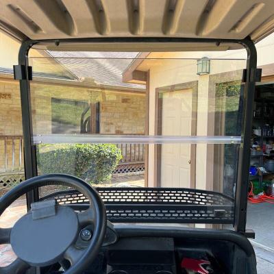 China Polycarbonate For EZGO RXV Tinted Polycarbonate Folding Windshield 2008-UP Golf Cart Part for sale