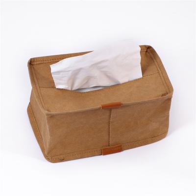 China Household Popular / Simple Napkin Washable Kraft Paper Tissue Box With High Quality for sale