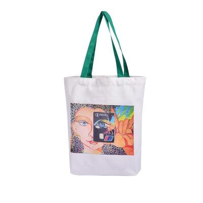 China Wholesale Custom Handled Printed Customized To Recycle Organic Cotton Canvas Tote Shopping Bag With Printing Logo Promotional Supplier for sale