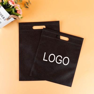 China PUNCH wholesale cheap price plain colored d cut non woven tote bags logo printed D cut non woven shopping bag for sale