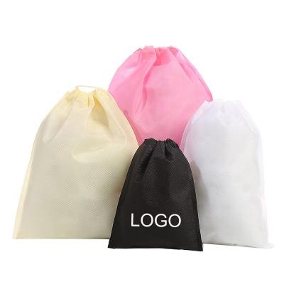 China Recyclable Wholesale Custom Logo Printed small non woven drawstring bag for gifts packing Waterproof drawstring bag for sale