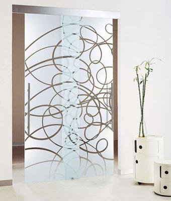 China Acid Etched Tempered Glass Door Thermal Stability Withstand 250℃ for sale