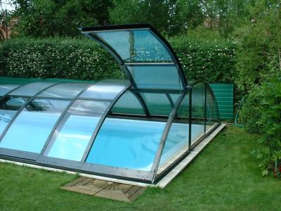 China Custom Bent Glass , Tempered Bent Curved Glass For Pool Fencing for sale