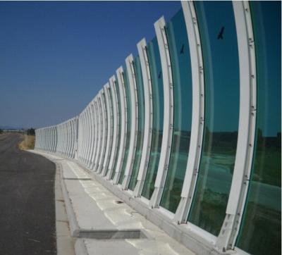 China Safety Bent Laminated Glass For Public Highway Sound Proof System for sale