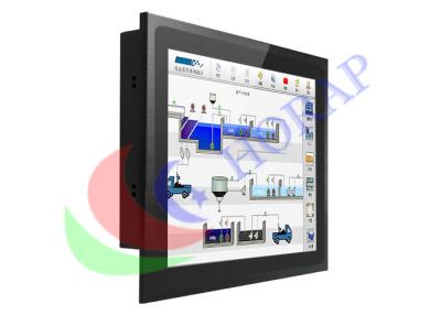 China 15 Inch Panel Mount Pc Touch Screen , Fanless Embedded Panel Pc With Black Metal Case for sale