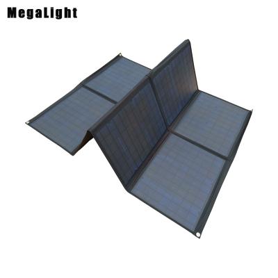 China PET+ EVA+ Waterproof Fabric Megalight 200W Waterproof Solar Panel Faster Charging Portable Solar Panel for sale