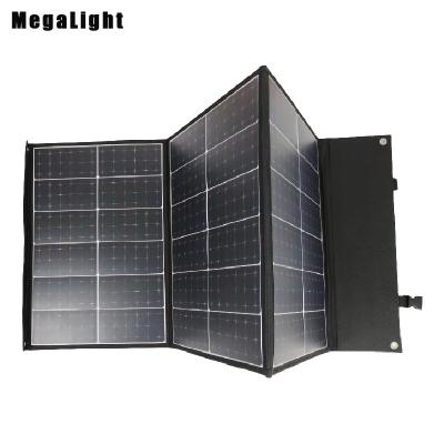 China 2022 Wholesale100w Waterproof PET+ EVA+ Fabric Megalight Quality Assurance Portable Solar Panels Folding for Camping for sale