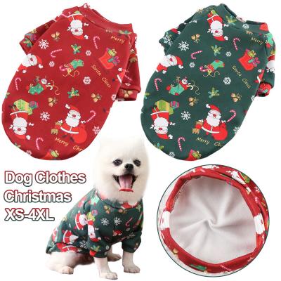 China Viable Christmas Dog Clothes for Small Dogs Plus Fleece Puppy Cat Clothing Warm Winter Pets Sweater Chihuahua Festival Costume for sale