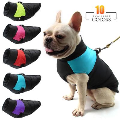 China Viable Dog Clothes For Big Dogs Big Dog Winter Waterproof Warm Coat Clothes Puppy Pug Vest French Bulldog Chihuahua Jacket for sale