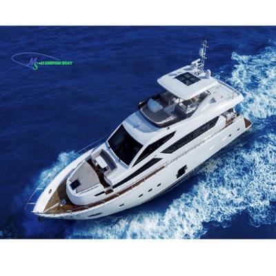 China New Fashion 2022 MS Aluminum Boat Customized Mega Yacht For Sale 25.2m For Sale CE Certificates For Europe Customers for sale