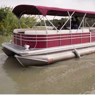 China MS-11 2022 aluminum alloy leisure travel pontoon boat and pleasure yacht hot on sale for sale