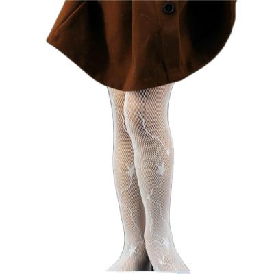 China Antibacterial Children's Jacquard Mesh Socks With Individual Dance Stocking Pantyhose for sale