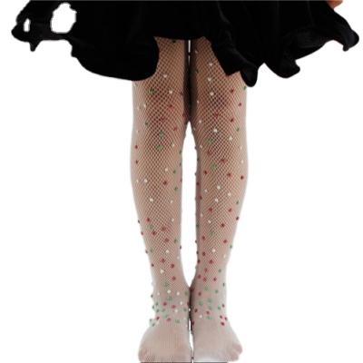 China New Design Fine Mesh Girls Kids Net Stockings Antibacterial Children Add Color Ceramics for sale