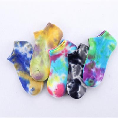 China High Quality Fashion QUICK DRY Dyeing Tie-Dye Cotton Socks Men's Ankle Autumn Custom Socks for sale