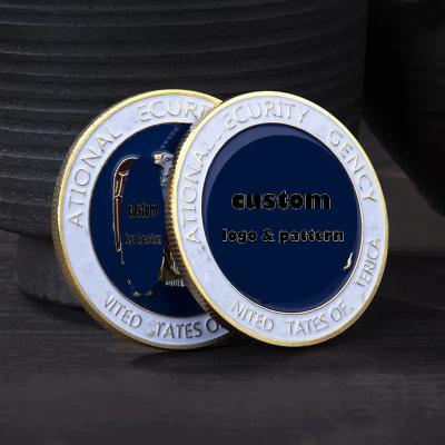 China Custom Logo Personalized  Silver  Anodized Aluminum Blanks Metal Custom Token Customized Challenge Gold Coin For Engraving for sale