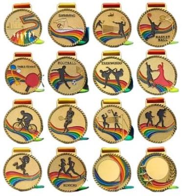 China Impressão tipográfica Medalhas de futebol personalizadas Gravura laser genérica Medalhas de artes marciais Judo à venda