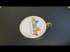 Soft enamel craft with gold plating medal