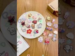 Dyed Black Metal Custom Lapel Pins UV Printing Cartoon Enamel Pins