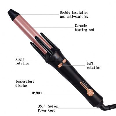 China Portable Professional Classic Deep Wave Ceramic Hair Curler Design Rotating Hair Curling Iron for sale