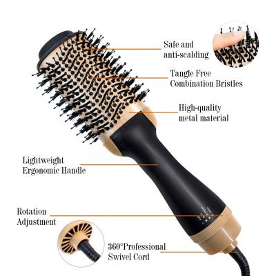 China Factory Price 1000W Ion One Step Straightener Comb Hot Air Hair Dryer Negative Brush WT-014 for sale