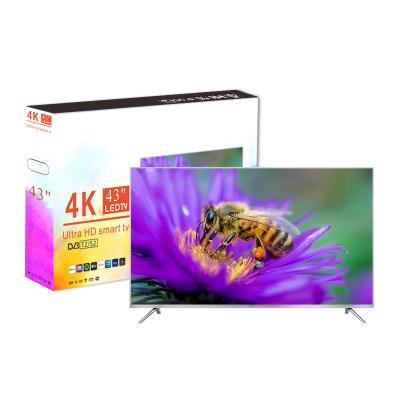 China Home/Hotel/Project TV Ultra-thin 43 inch Inch WiFi Smart TV UHD FHD 4K LED TV 43 Tempered TV for sale