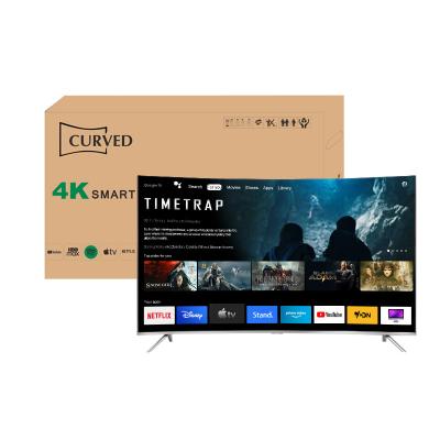 China Home / Hotel / Smart Fullscreen LED TV 55 Inch Promotional Project TV 55 Inch Curved Television 4K UHD HDR for sale