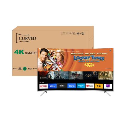 China Home / Hotel / Hot Selling Project TV 55 Inch Fullscreen UHD 4K LED TV 55 Curved Smart TV for sale