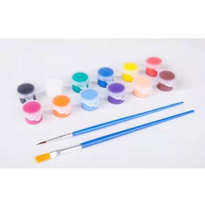 China DIY paint wholesale 12 colors 3ml Mini Acrylic Paints Pot Set non-toxic for kids 20ml for sale