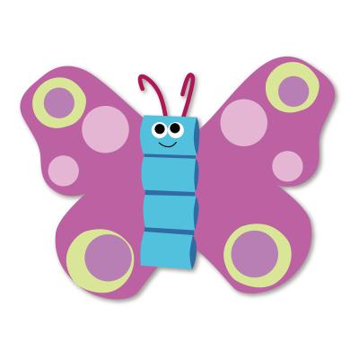 China Hot Selling Kindergarten DIY Kids Toys 2022 Educational Creative Butterfly Crafts Paper Toy Set For Children for sale