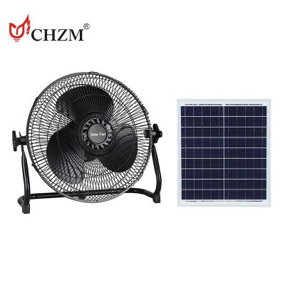 China DC 12v Household Solar Rechargeable Solar Fan Portable Charging Solar Fan for sale