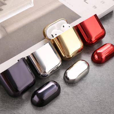 China Popular Plating Glossy PC Plating Case For AirPods 2 1 Portable Earphone Protect Earphone Cover Device For Apple Air 2 Pods 1 for sale