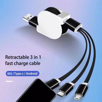 China Fast Charging Speed ​​USB Cable Fast Charging 3 In 1 Type C Cable Mobile Phone Charger Micro USB Wire Tie For iPhone 12 Pro Xiaomi Redmi Max for sale