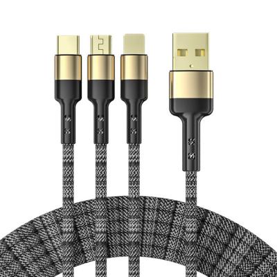 China Fast Charging Speed ​​5A Fast Charging 3 In 1 Multi USB Cable Fast Charger Micro USB Type C Cable For iPhone 11 12 Pro XS Max Xiaomi Samsung Huawei for sale