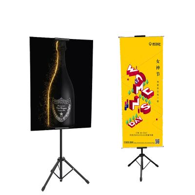 China Wholesale Economical Adjustable/Portable Display Adjustable Tripod Stand Black Metal Frame Metal Stand Easel Stand for sale