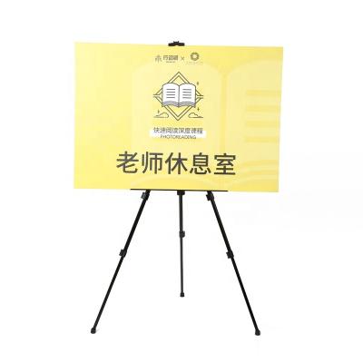 China Wholesale Adjustable Iron Artist Pop Tripod Pouting Black Easel Stand For Activities Advertising for sale