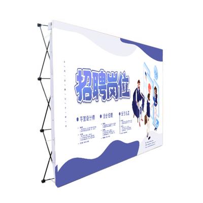 China Easy Installation Portable Iron 8ft*8ft Backdrop Stage Signature Wall Foldable Pop Up Backdrop Display Stand For Activities for sale