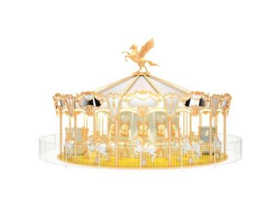 China Metal factory supply attractive price outdoor park backyard carousel for sale