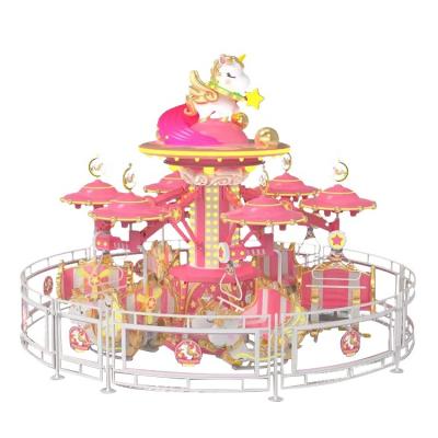 China Metal Equipment Rotary Merry Vanish Round Amusement Park Ride For Featured Tourism Cities for sale