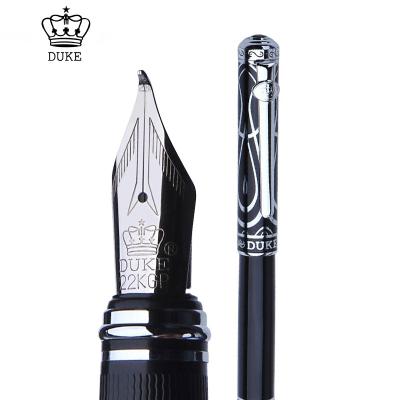 China Student Duke Black Metal Fountain Pen High Quality Ruby Luxury Pens for Men and Woman for sale