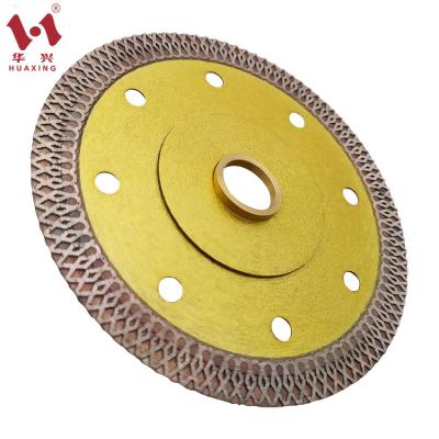 China Huaxing Super Thin 105mm/110mm/115mm/4/4.5/5 Inch Tile Saw Blade Mesh Diamond Saw Blade Super Thin Hot Pressed For Ceramic Porcelain Tile for sale