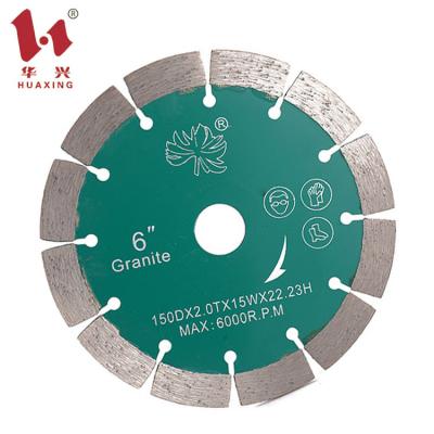 China Stone Cutting Circular Saw Used Huaxing General Purpose 155mm High Frequency Welded Cutting Disc Stone Diamond Cutter Saw Blades For Granite Marble for sale