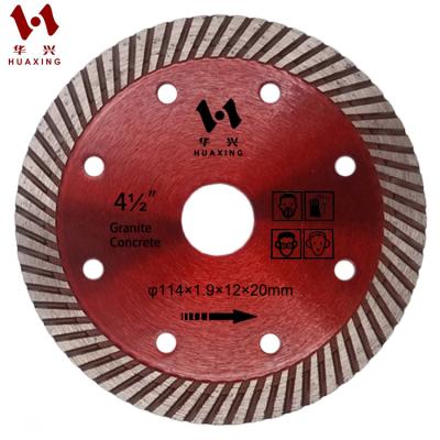 China . High Speed ​​Smooth Straight Edge Huaxing Diamond Tools 114mm Granite Stone Cutting Blade 4.5