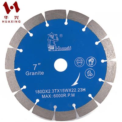 China Lower Noise 7inch 180mm Diamond Cutting Disc Segmented Diamond Saw Blade For Cutting Stone Marble Granite for sale